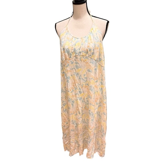 BP. Womens Floral Paisley Ruched Mini Halter Lined Dress Size 3X Y2K revival - Picture 2 of 14